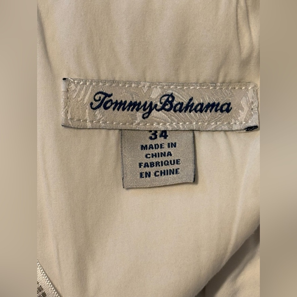 Tommy Bahama Cream Flat Front Shorts Tailored Design Size 34 (5134) - Picture 5 of 10